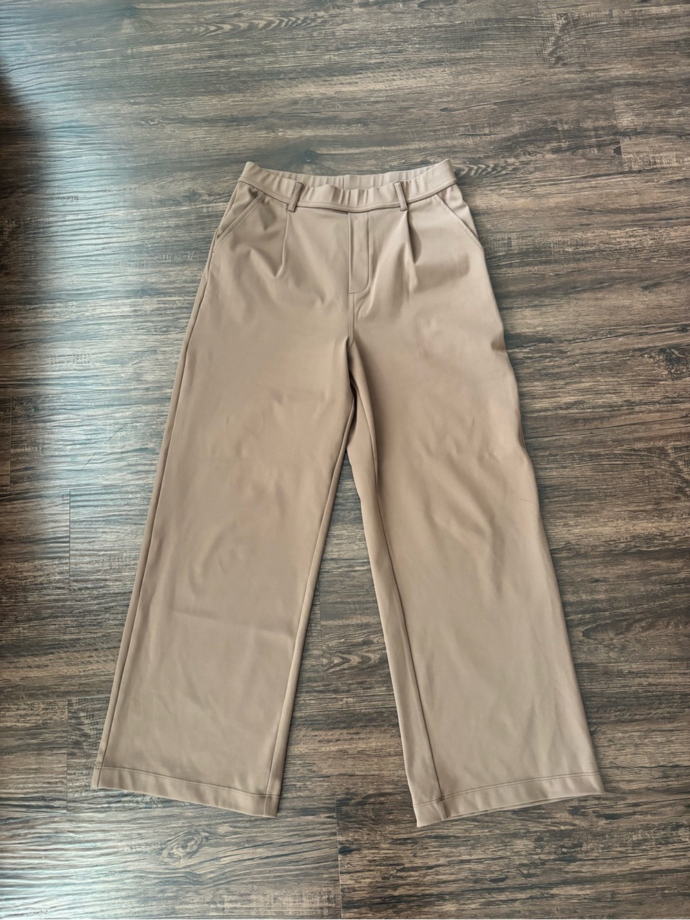 HALARA Petite Wide-Leg Pants in Taupe Beige
